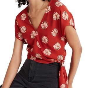 Madewell Daisy dream Tie Wrap Top Women MMedium Bohemian
